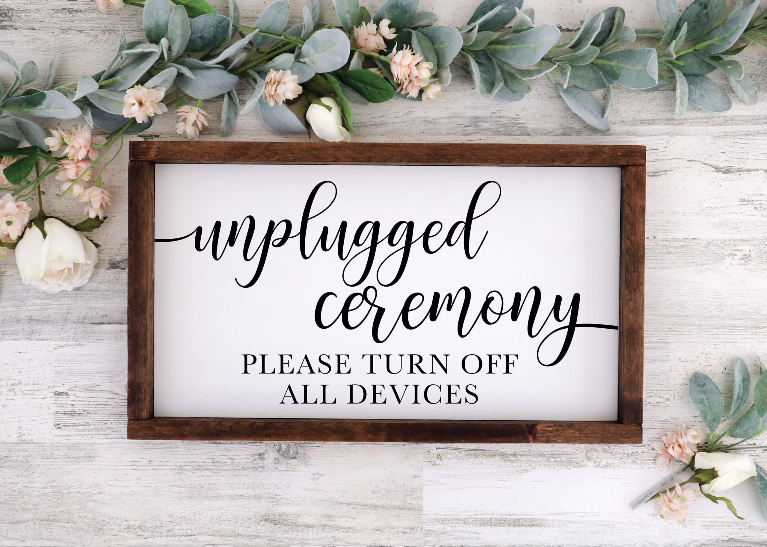 sign for unplugged ceremony